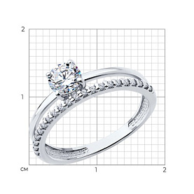 Кольцо SOKOLOV - Серебро 925, Фианит (арт. 94014157)