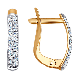 Серьги SOKOLOV - Золото 375, Фианит (арт. 027265-4)