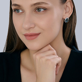 Серьги Diamant - Серебро 925, Кристальная ткань (арт. 94-120-00105-2)