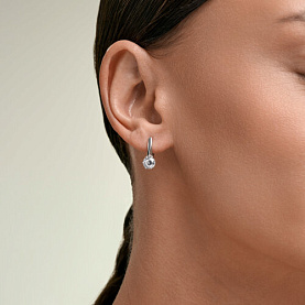 Серьги SOKOLOV - Серебро 925, Бриллианит (арт. 94027689)