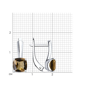 Серьги SOKOLOV - Серебро 925, Раухтопаз (арт. 92021400)