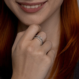 Кольцо SOKOLOV - Серебро 925, Фианит (арт. 94014215)