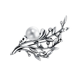 Брошь Красная пресня - Серебро 925, Жемчуг культивированный (арт. 13316820-5)