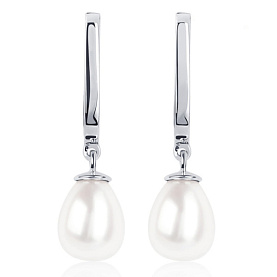 Серьги Platinum Lab. - Платина 950, Жемчуг культивированный (арт. ПС-214-01)