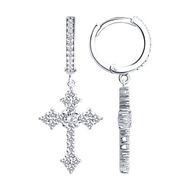 Серьги SOKOLOV - Серебро 925, Фианит (арт. 94027127)