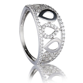 Кольцо Галатея - Серебро 925, Фианит (арт. 2578.1)