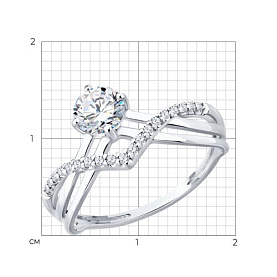 Кольцо Diamant - Серебро 925, Фианит (арт. 94-110-00043-1)