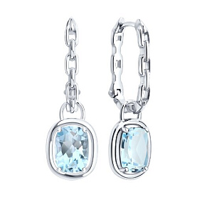 Серьги SOKOLOV - Серебро 925, Топаз (арт. 92025385)