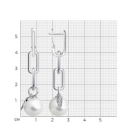 Серьги SOKOLOV - Серебро 925, Жемчуг имитация (арт. 94025069)