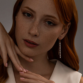 Серьги SOKOLOV - Серебро 925, Фианит (арт. 93021065)