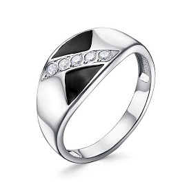 Кольцо Красная пресня - Серебро 925, Фианит (арт. 23814896Пл)