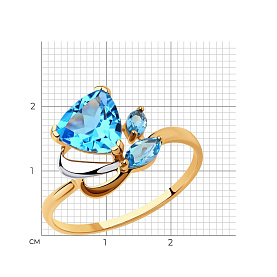 Кольцо SOKOLOV - Золото 375, Топаз (арт. 37714623)