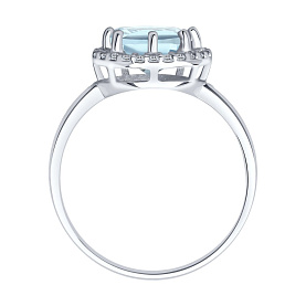 Кольцо Diamant - Серебро 925, Топаз, Фианит (арт. 94-310-02052-1)