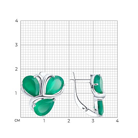 Серьги Diamant - Серебро 925, Агат (арт. 94-320-00439-1)