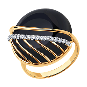 Кольцо SOKOLOV - Серебро 925, Агат, Фианит (арт. 83010062)