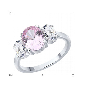 Кольцо SOKOLOV - Серебро 925, Фианит (арт. 94014500-91)
