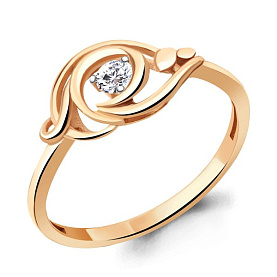 Кольцо Аквамарин - Серебро 925, Фианит (арт. 67320А.6)