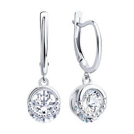 Серьги Diamant - Серебро 925, Фианит (арт. 94-121-00094-1)