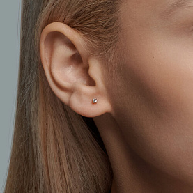 Серьга SOKOLOV - Золото 585, Фианит (арт. 170005)