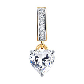 Подвеска SOKOLOV - Золото 585, Фианит (арт. 036698)