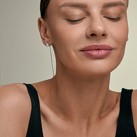 Серьги SOKOLOV - Серебро 925, Бриллиант (арт. 87020134)