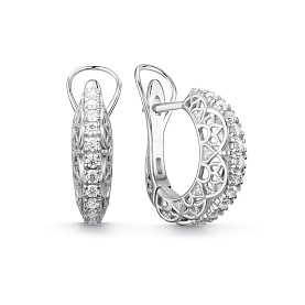 Серьги Дар - Серебро 925, Синтетический муассанит (арт. С-5292рс16128)