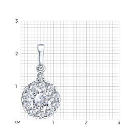 Подвеска Diamant - Серебро 925, Фианит (арт. 94-130-02402-1)