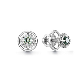 Серьги Дар - Серебро 925, Синтетический муассанит, Фианит (арт. С-3808рс1613900)