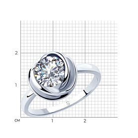 Кольцо SOKOLOV - Серебро 925, Фианит (арт. 94012821)