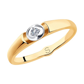 Кольцо SOKOLOV - Золото 585, Бриллиант (арт. 1011822)