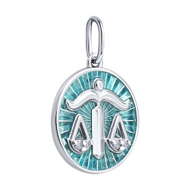 Подвеска Diamant - Серебро 925, Фианит, Эмаль (арт. 94-130-02330-1)