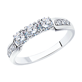 Кольцо SOKOLOV - Серебро 925, Фианит (арт. 94012864)