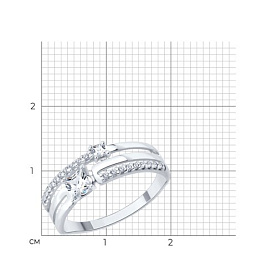 Кольцо SOKOLOV - Серебро 925, Фианит (арт. 94014652)