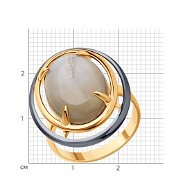 Кольцо Diamant - Серебро 925, Лунный камень, Эмаль (арт. 93-310-01750-1)