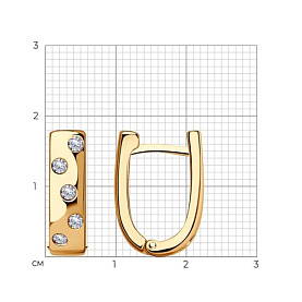 Серьги Diamant - Серебро 925, Фианит (арт. 93-120-01515-1)