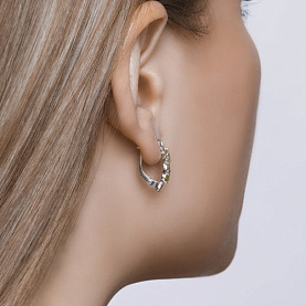 Серьги SOKOLOV - Серебро 925, Фианит, Хризолит (арт. 92021780)