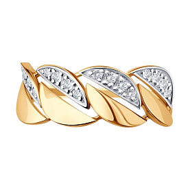 Кольцо SOKOLOV - Золото 585, Фианит (арт. 019807)