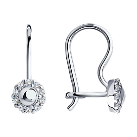 Серьги SOKOLOV - Серебро 925, Фианит (арт. 94021305)