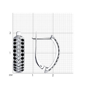 Серьги SOKOLOV - Серебро 925, Фианит (арт. 94020055)