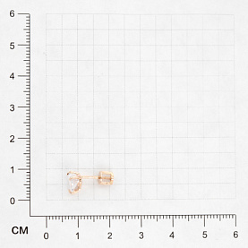Серьга golden glob - Золото 585, Фианит (арт. ПУСлСер01монобцФз585)