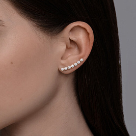 Серьги SOKOLOV - Серебро 925, Жемчуг имитация (арт. 94026790)