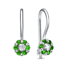 Серьги Иллада - Серебро 925, Фианит (арт. с121047)