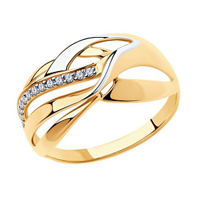 Кольцо SOKOLOV - Золото 375, Фианит (арт. 018313-4)