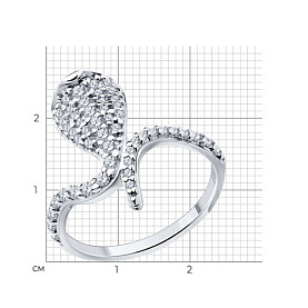 Кольцо SOKOLOV - Серебро 925, Фианит (арт. 94013640)