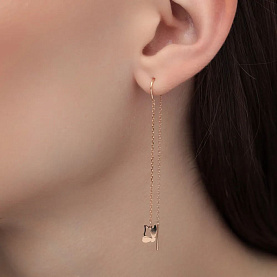 Серьги ЮФ Династия - Золото 375 (арт. 503902-5000)