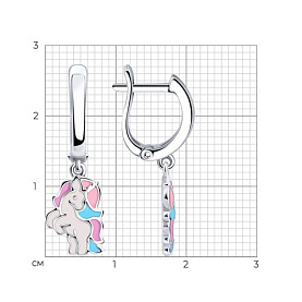 Серьги SOKOLOV - Серебро 925, Эмаль (арт. 94024317)