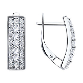 Серьги SOKOLOV - Серебро 925, Фианит (арт. 94027265)