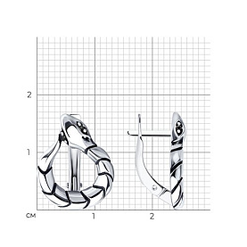 Серьги Diamant - Серебро 925, Фианит (арт. 95-120-02292-1)