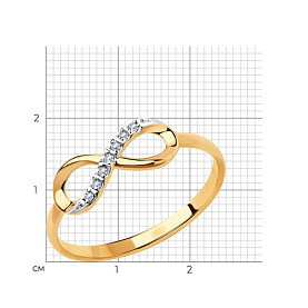 Кольцо Diamant - Золото 585, Фианит (арт. 51-110-00787-1)