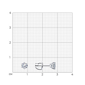 Серьги Diamant - Серебро 925, Фианит (арт. 94-122-01543-1)